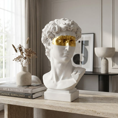 David Head Bust Sculpture – Modern Abstract Art Statue