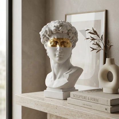 David Head Bust Sculpture – Modern Abstract Art Statue