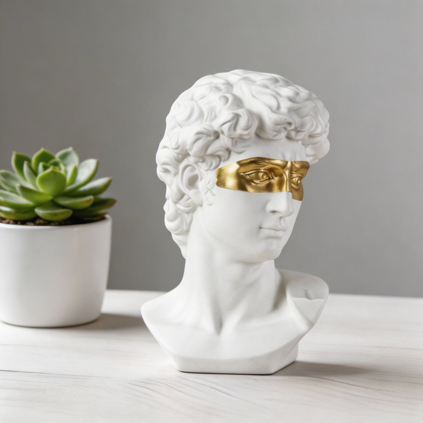 David Head Bust Sculpture – Modern Abstract Art Statue