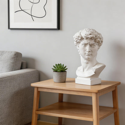 David Head Bust Sculpture – Modern Abstract Art Statue