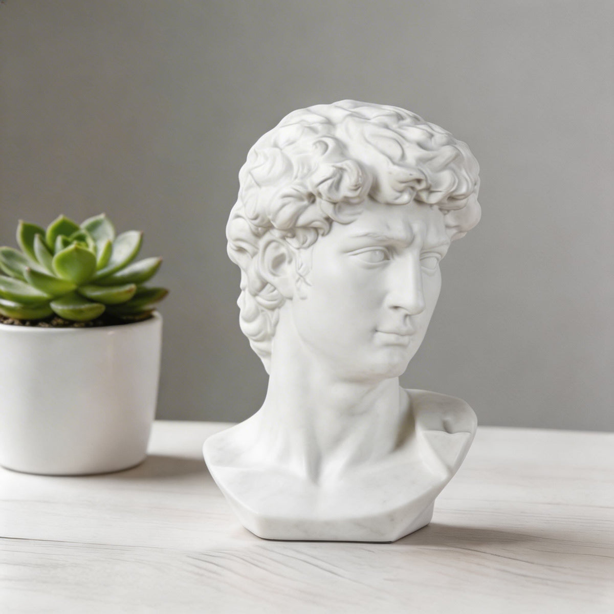 David Head Bust Sculpture – Modern Abstract Art Statue