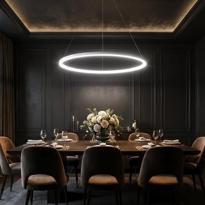 LED Aluminum Chandelier | Dimmable 3-Temperature Hanging Light