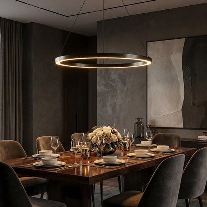 LED Aluminum Chandelier | Dimmable 3-Temperature Hanging Light