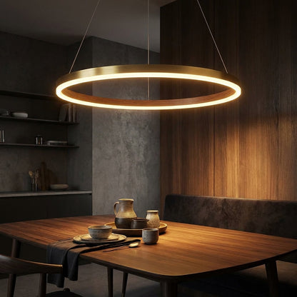 LED Aluminum Chandelier | Dimmable 3-Temperature Hanging Light