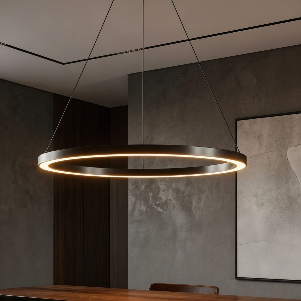 LED Aluminum Chandelier | Dimmable 3-Temperature Hanging Light