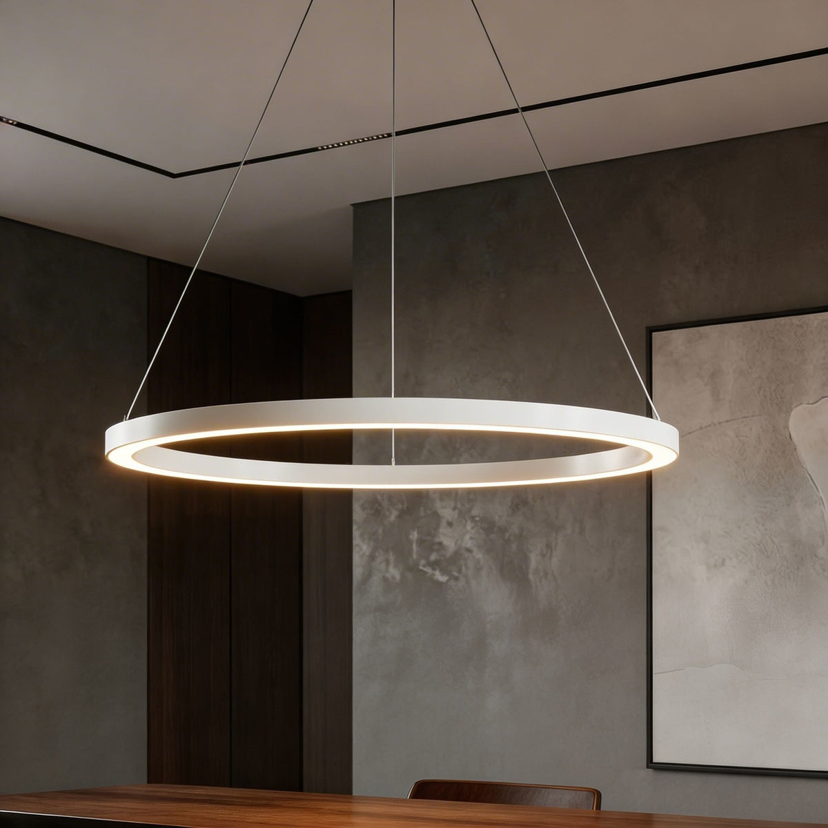 LED Aluminum Chandelier | Dimmable 3-Temperature Hanging Light