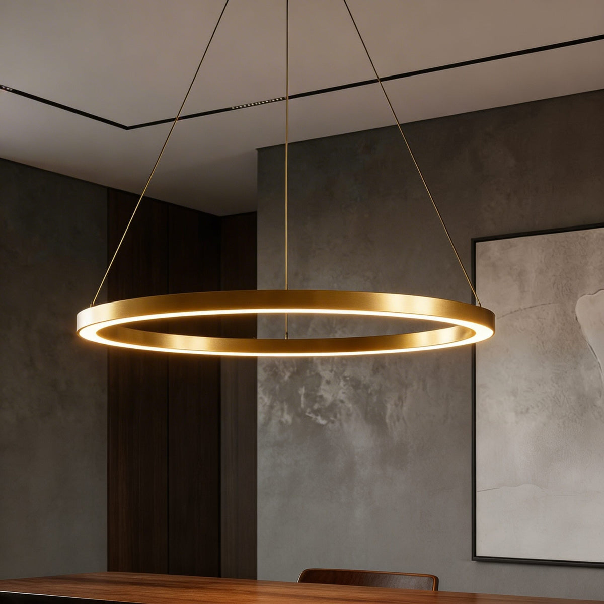 LED Aluminum Chandelier | Dimmable 3-Temperature Hanging Light