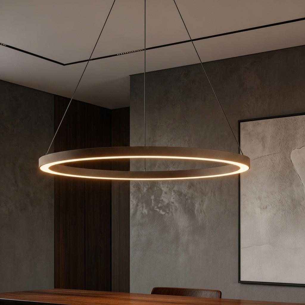 LED Aluminum Chandelier | Dimmable 3-Temperature Hanging Light
