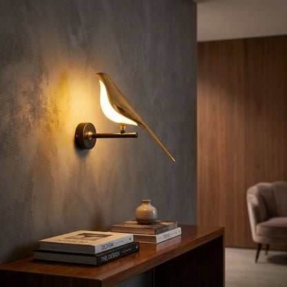 Nordic Bird Wall Sconce | Dimmable LED Glass Shade Light