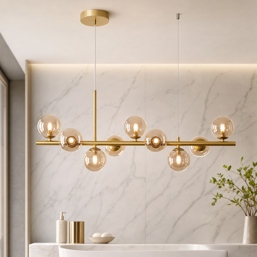 Glass Globe Cluster Chandelier | Modern Hanging Pendant