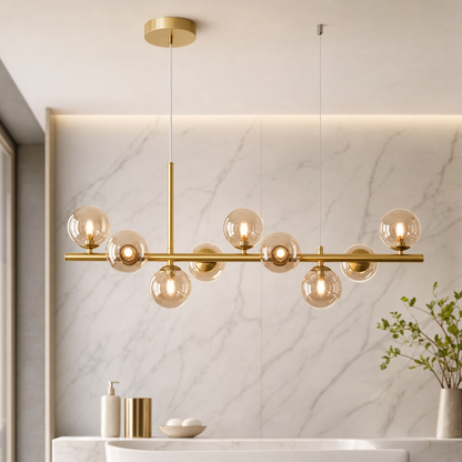 Glass Globe Cluster Chandelier | Modern Hanging Pendant