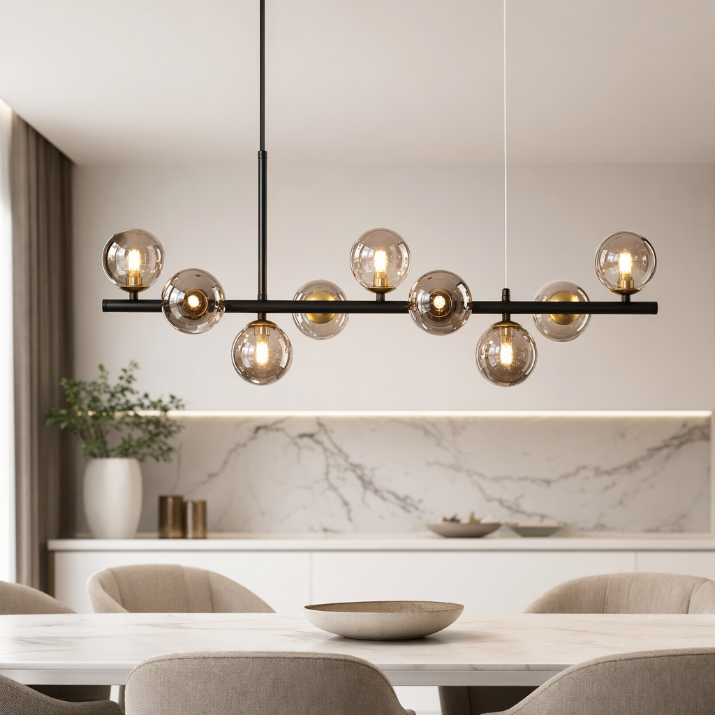 Glass Globe Cluster Chandelier | Modern Hanging Pendant