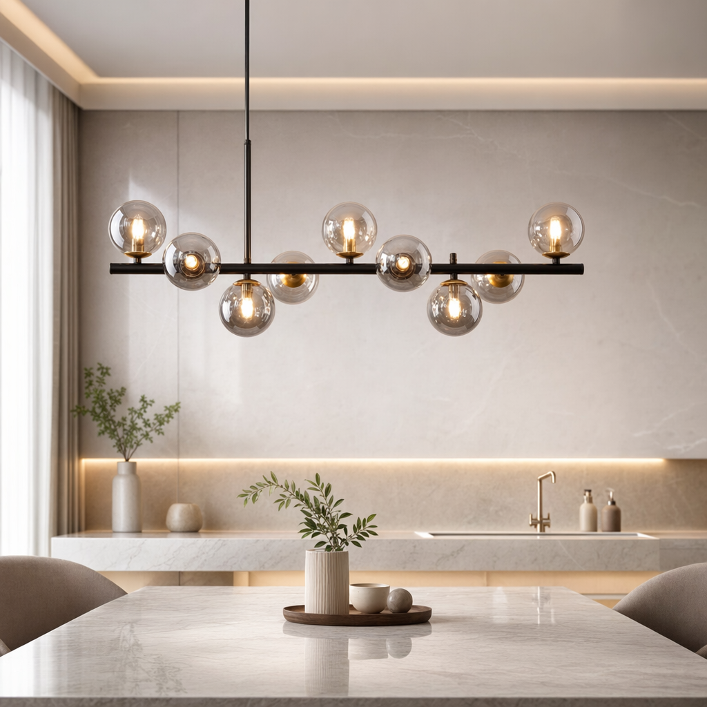 Glass Globe Cluster Chandelier | Modern Hanging Pendant