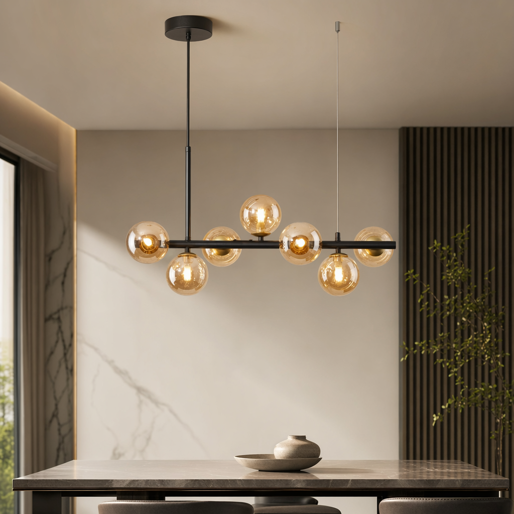Glass Globe Cluster Chandelier | Modern Hanging Pendant