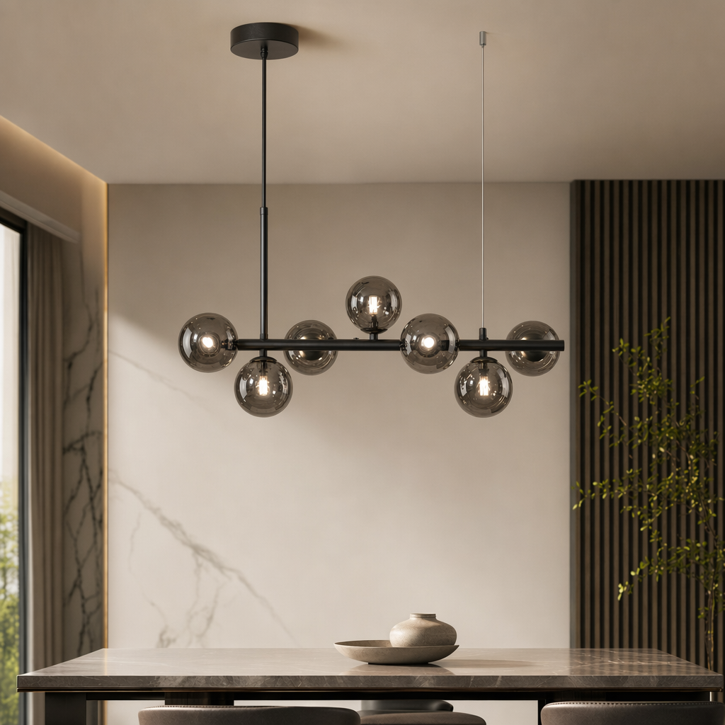 Glass Globe Cluster Chandelier | Modern Hanging Pendant