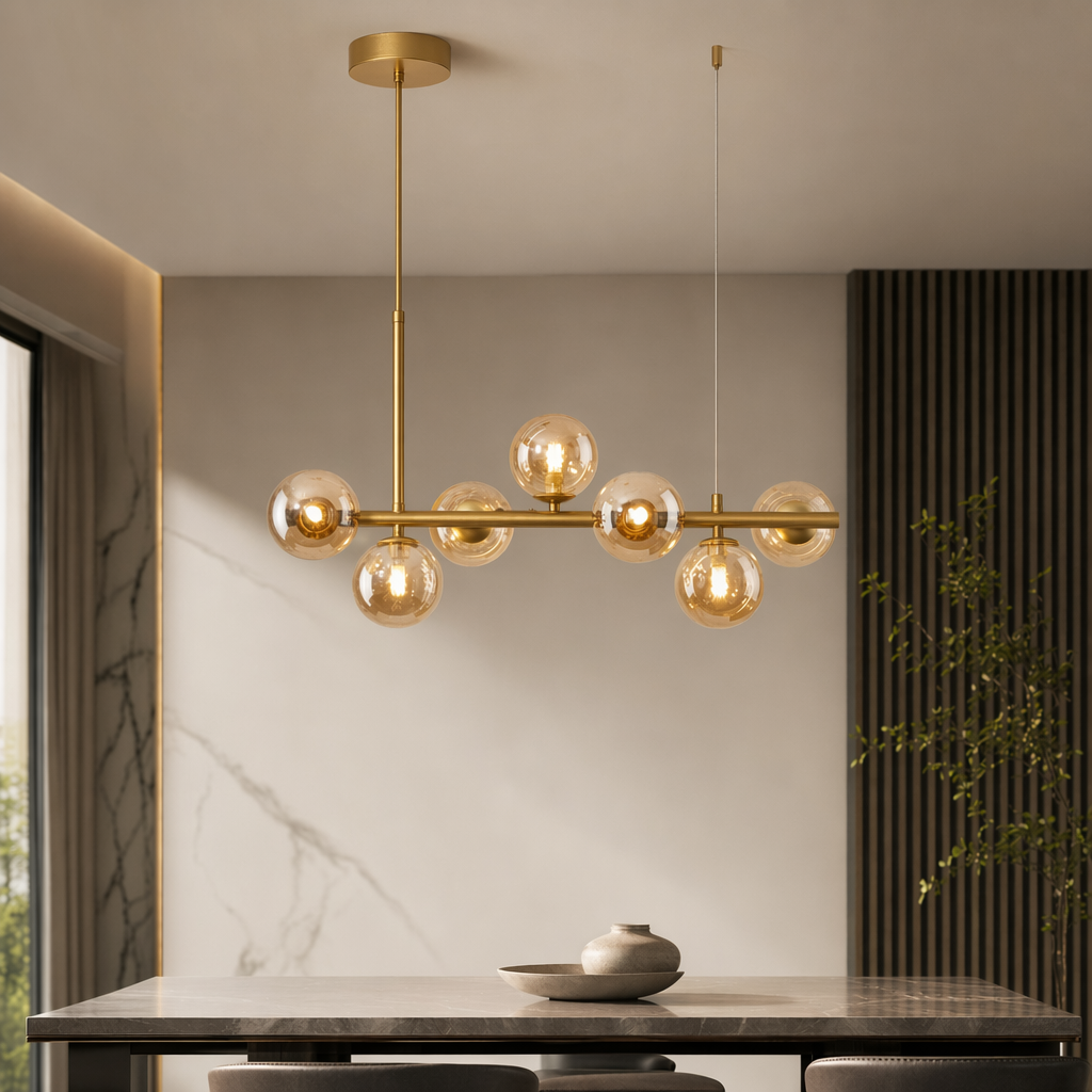 Glass Globe Cluster Chandelier | Modern Hanging Pendant