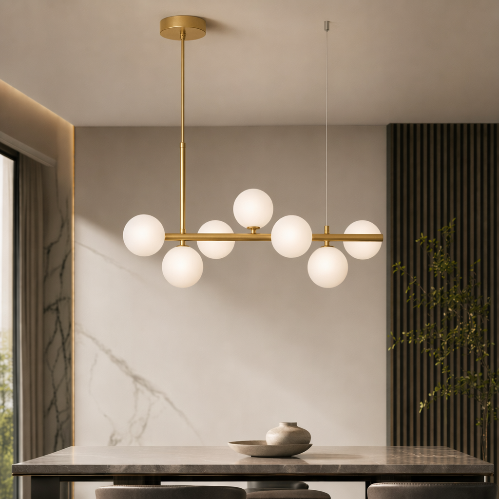 Glass Globe Cluster Chandelier | Modern Hanging Pendant