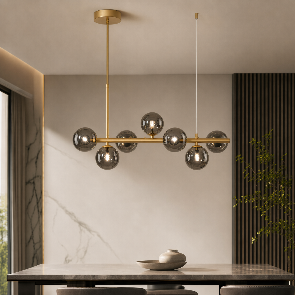 Glass Globe Cluster Chandelier | Modern Hanging Pendant