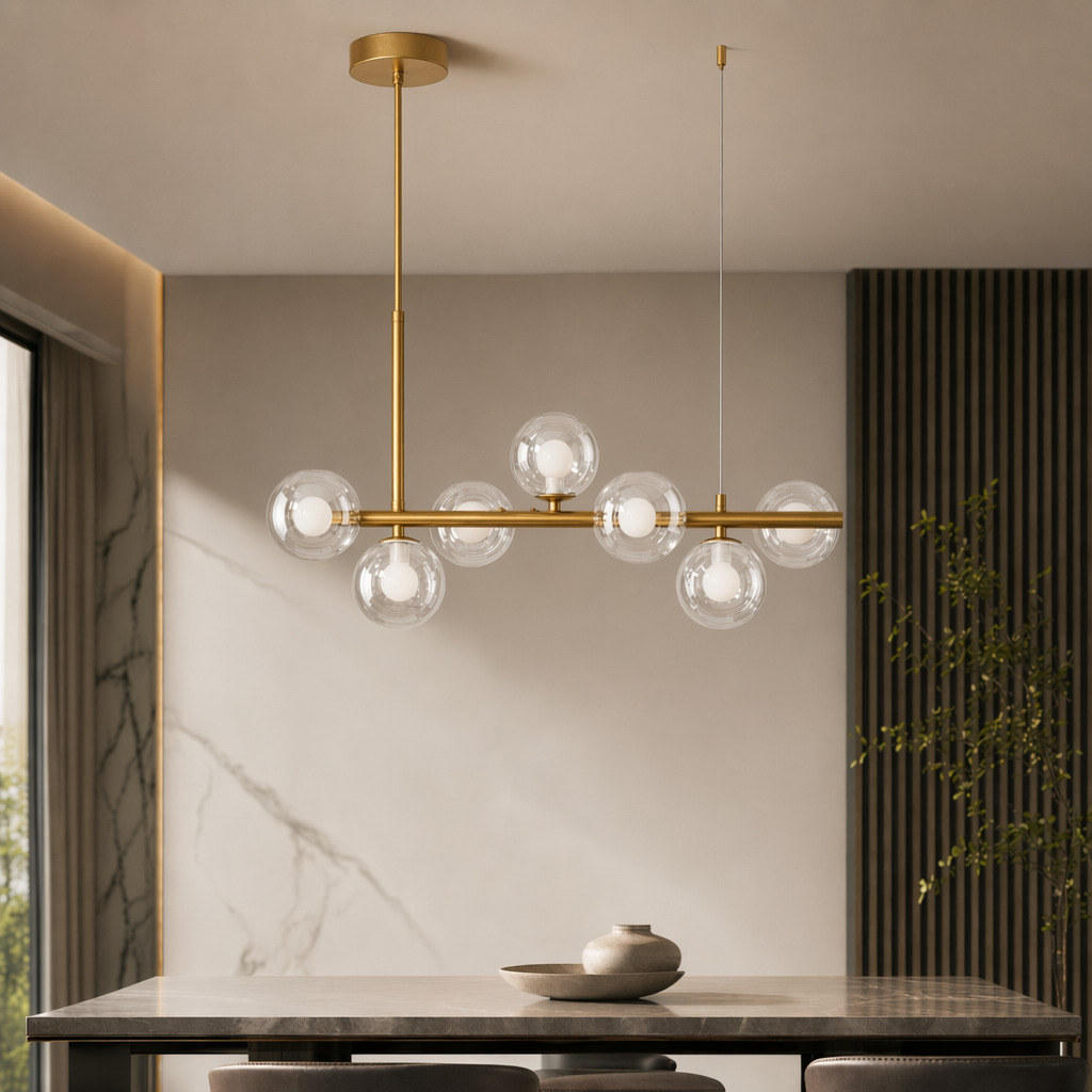 Glass Globe Cluster Chandelier | Modern Hanging Pendant