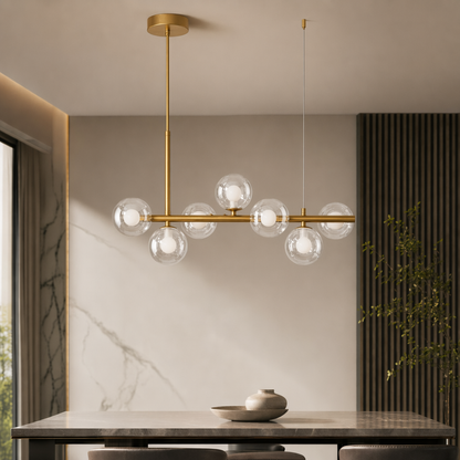 Glass Globe Cluster Chandelier | Modern Hanging Pendant
