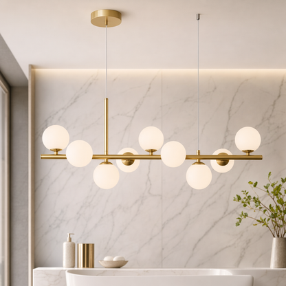 Glass Globe Cluster Chandelier | Modern Hanging Pendant
