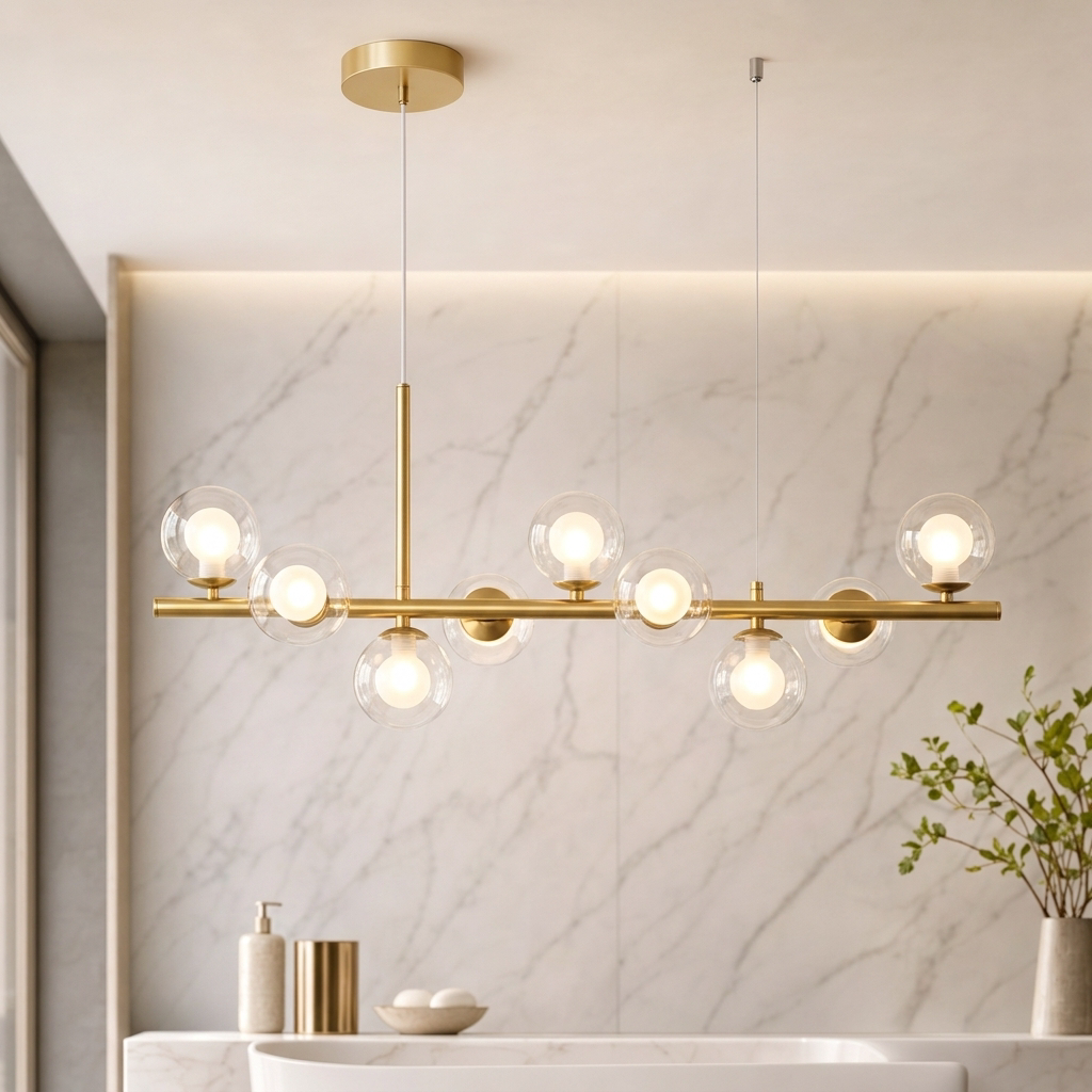 Glass Globe Cluster Chandelier | Modern Hanging Pendant