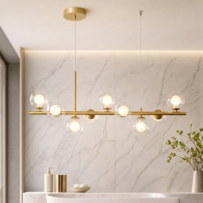 Glass Globe Cluster Chandelier | Modern Hanging Pendant