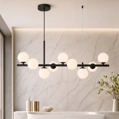 Glass Globe Cluster Chandelier | Modern Hanging Pendant