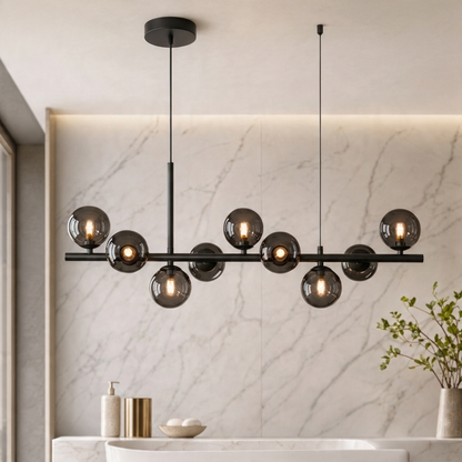Glass Globe Cluster Chandelier | Modern Hanging Pendant