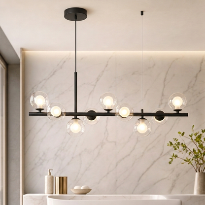 Glass Globe Cluster Chandelier | Modern Hanging Pendant