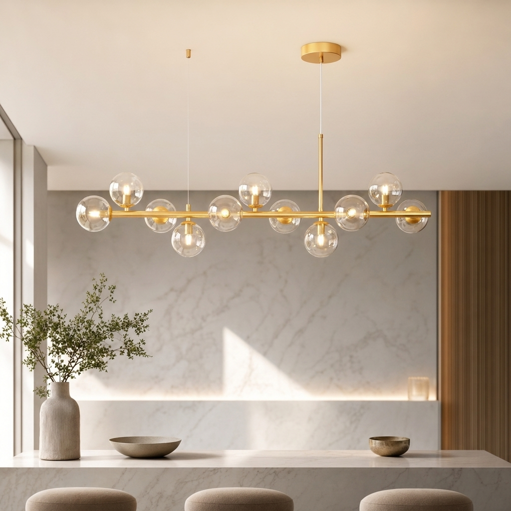 Glass Globe Cluster Chandelier | Modern Hanging Pendant