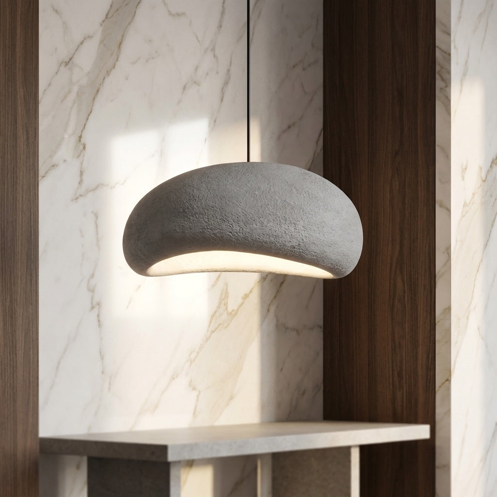 Wabi Sabi Fiberglass Pendant | Japandi Hanging Ceiling Light