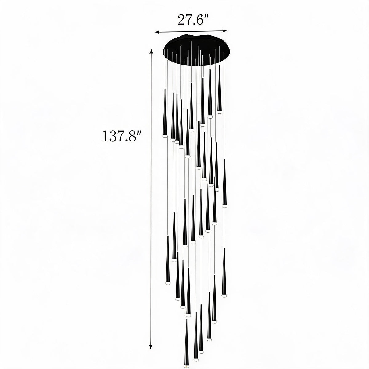 Nordic Flush Mount Ceiling Light | Dimmable LED 6-68 Heads