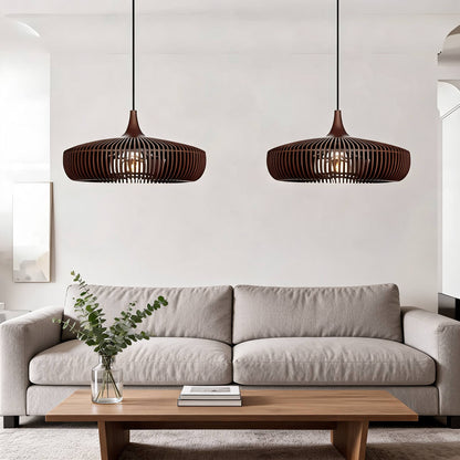 Scandinavian Wood Pendant Lamp | Minimalist LED Ceiling Light