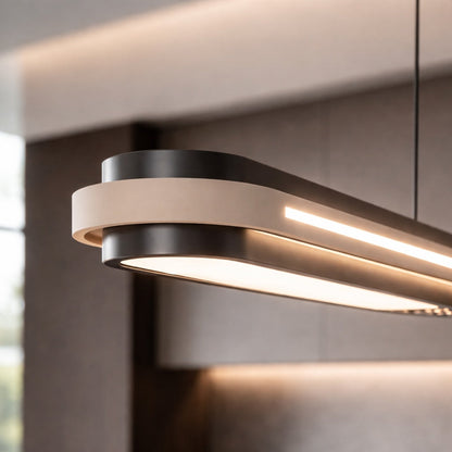 Linear Metal Pendant Lamp | Adjustable LED Dining Light