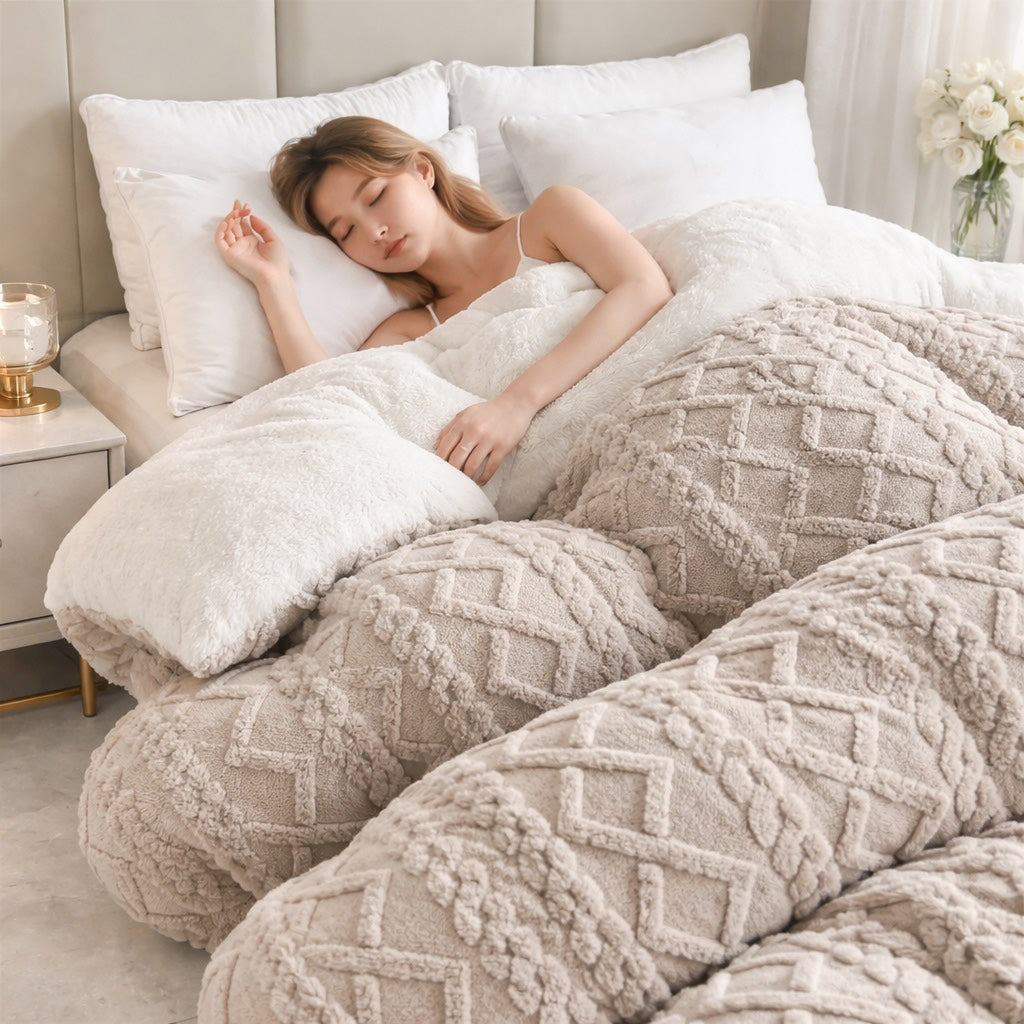 Weighted Blanket for Anxiety – Cashmere Fleece Deep Pressure Comfort Blanket