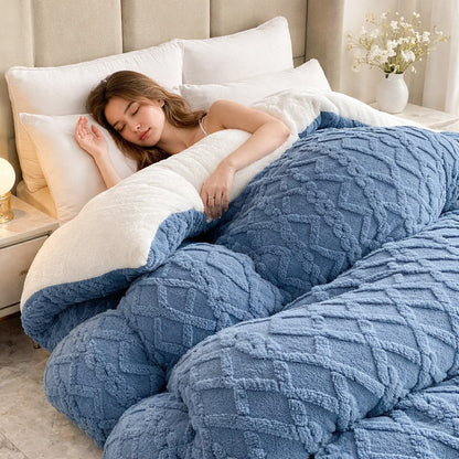 Weighted Blanket for Anxiety – Cashmere Fleece Deep Pressure Comfort Blanket