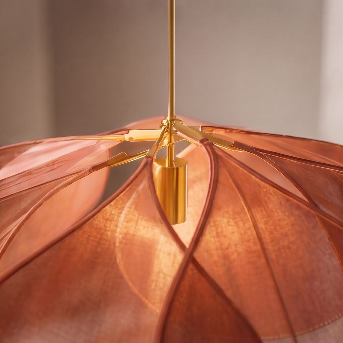 Flower Pendant Lamp | Fabric Shade Adjustable E27 Ceiling Light