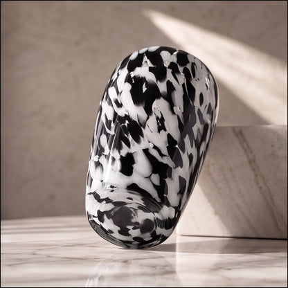 Clear Glass Flower Vase – Spotted Texture Decorative Vessel