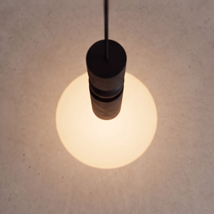 Geometric Black Pendant Light | Adjustable Dimmable LED Lamp