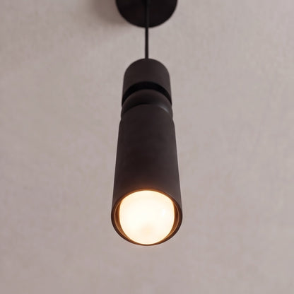 Geometric Black Pendant Light | Adjustable Dimmable LED Lamp