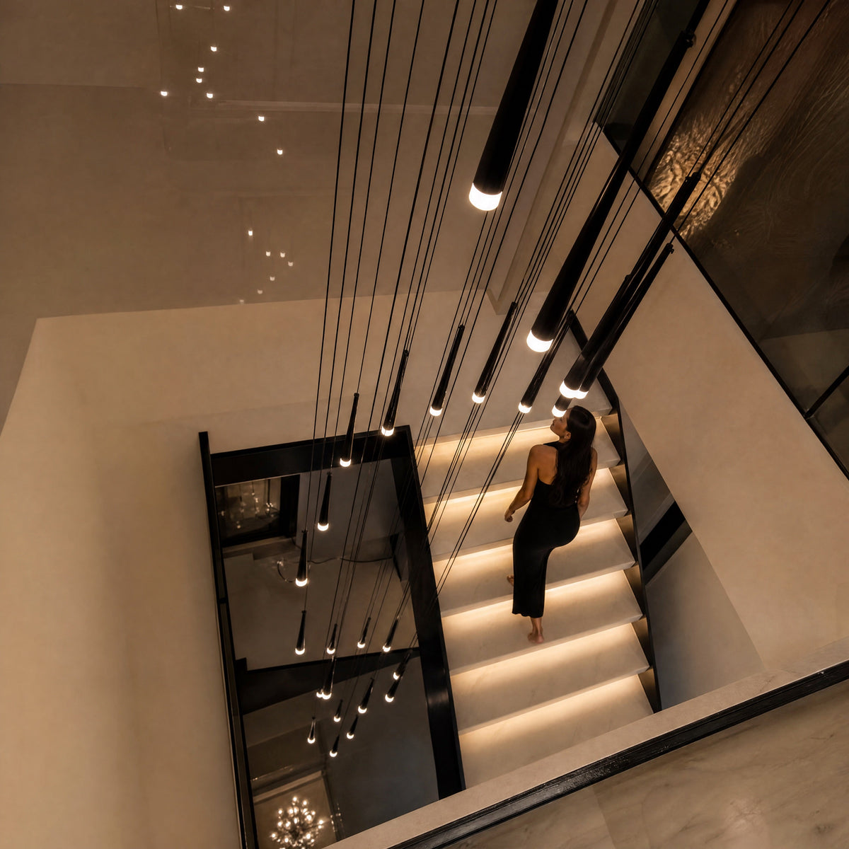 Nordic Flush Mount Ceiling Light | Dimmable LED 6-68 Heads