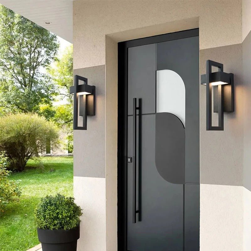 Scandinavian Outdoor Wall Light – Geometric Aluminum LED Wall Lamp, Waterproof