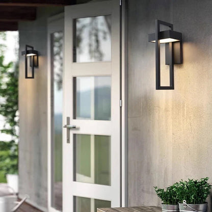 Scandinavian Outdoor Wall Light – Geometric Aluminum LED Wall Lamp, Waterproof