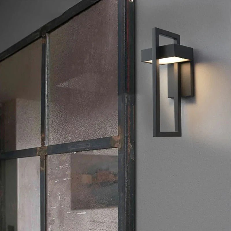 Scandinavian Outdoor Wall Light – Geometric Aluminum LED Wall Lamp, Waterproof
