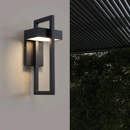 Scandinavian Outdoor Wall Light – Geometric Aluminum LED Wall Lamp, Waterproof