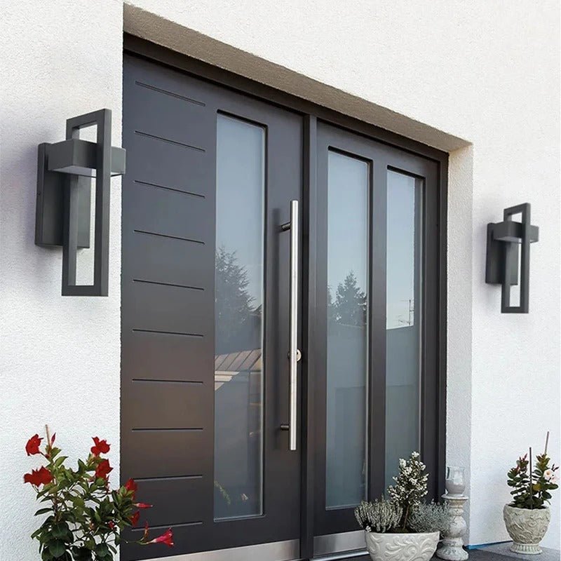 Scandinavian Outdoor Wall Light – Geometric Aluminum LED Wall Lamp, Waterproof