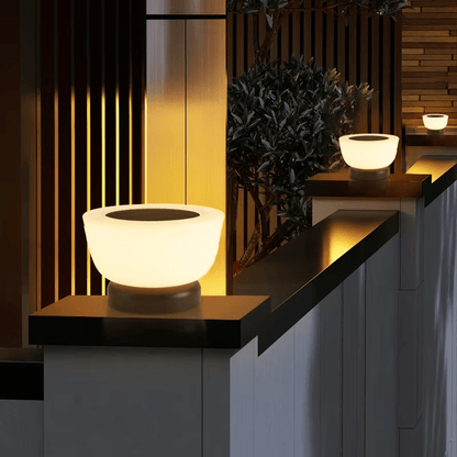 Solar Landing Light – Modern Outdoor LED Pathway Lamp, Dusk to Dawn