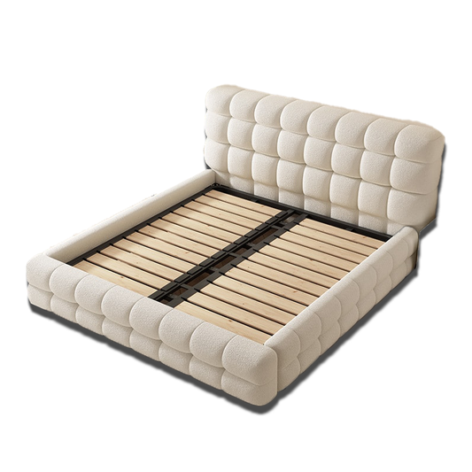 Sherpa Teddy Velvet Modern Bed Model