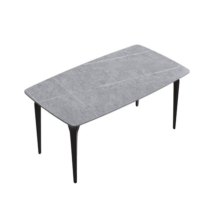 Gris Gray Sintered Stone Tabletop Dining Table